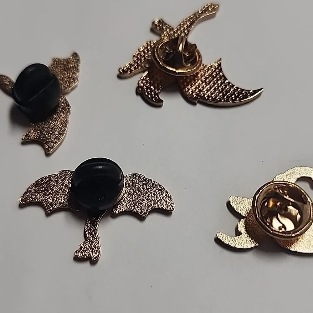 Dragon Enamel Pin Set in Pink, Black, and White